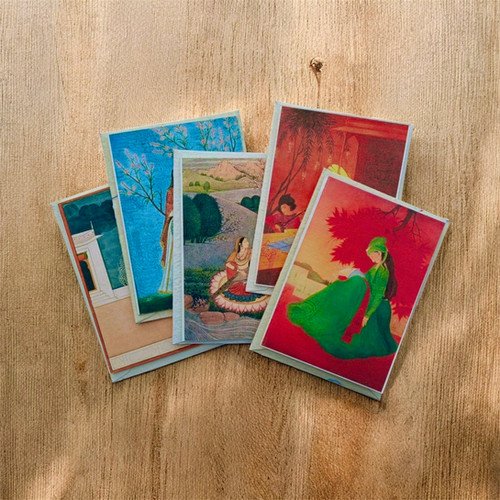 5 Blank Greeting Cards & Envelopes - Mughal Women