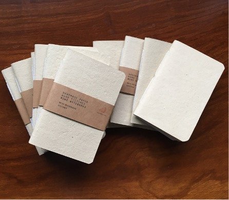 Tan Pocket Size Journals 3.5 x 5.25 inch - Set of 3 Boxed